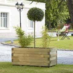 Jardinera de Madera Rectangular 120